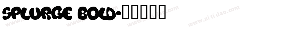 Splurge Bold字体转换